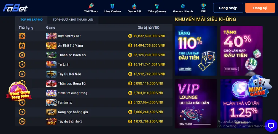 Hướng dẫn nạp tiền và khuyến mãi 888now